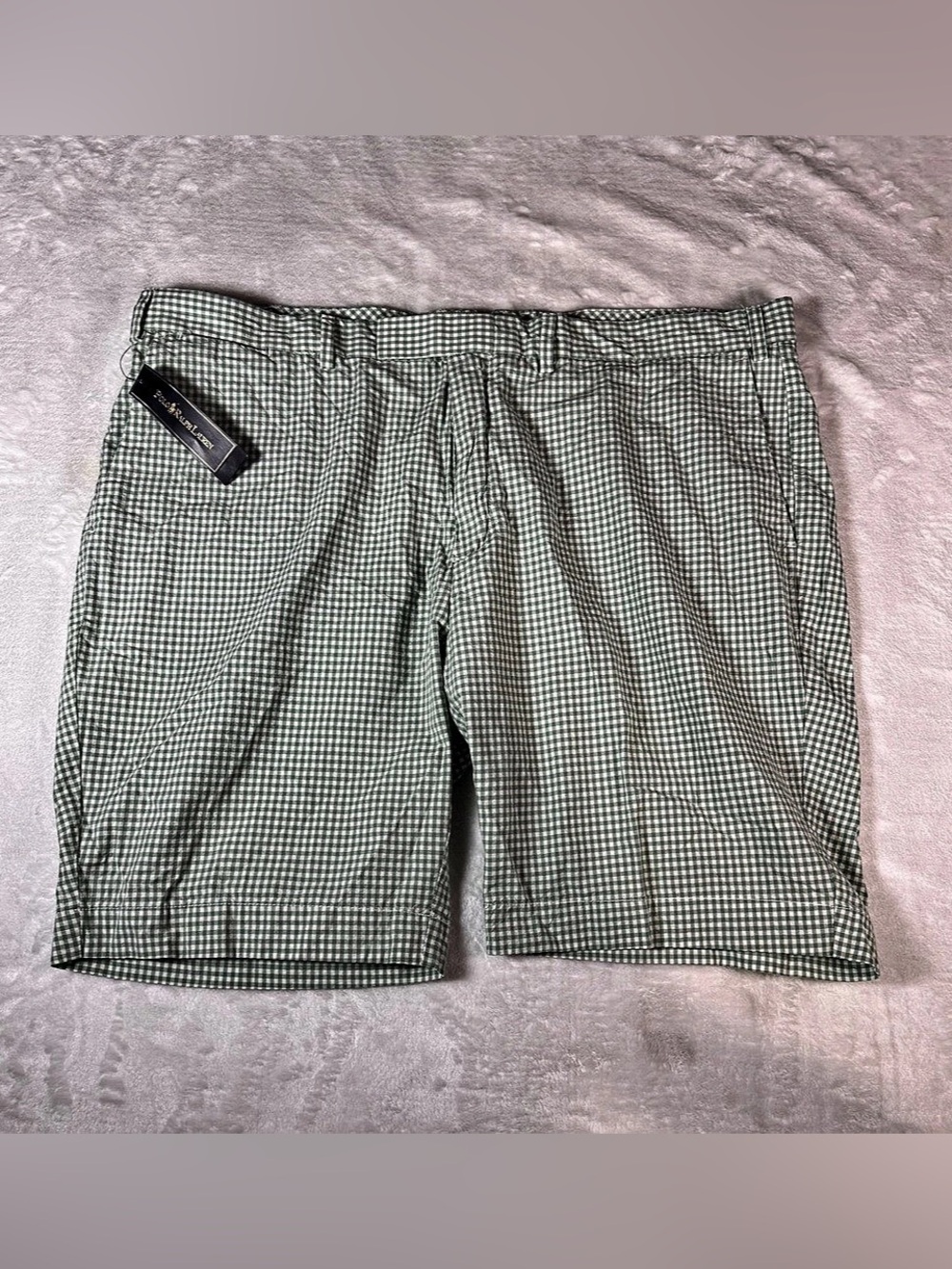 Polo Ralph Lauren Men’s Shorts Size 42 Green White Gingham Check NWT
